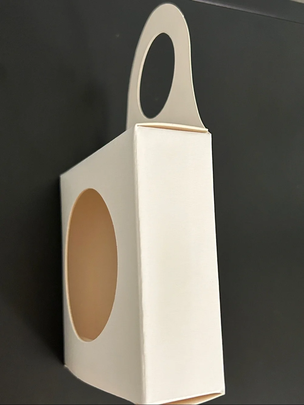 25 Wine Bottle Gift Boxes, Kraft Paper with Round Window, Hanging Foldable Boxes